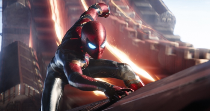 Tom Holland as Spider-Man with Glowing Eyes