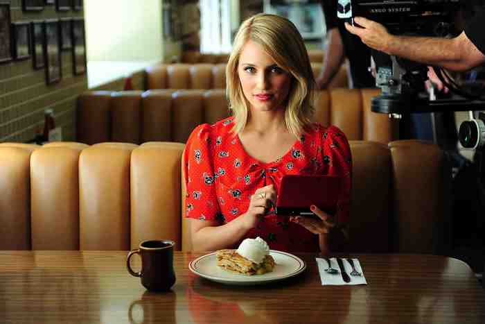 Dianna Agron in a diner