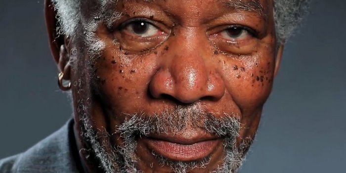Morgan Freeman close-up portrait