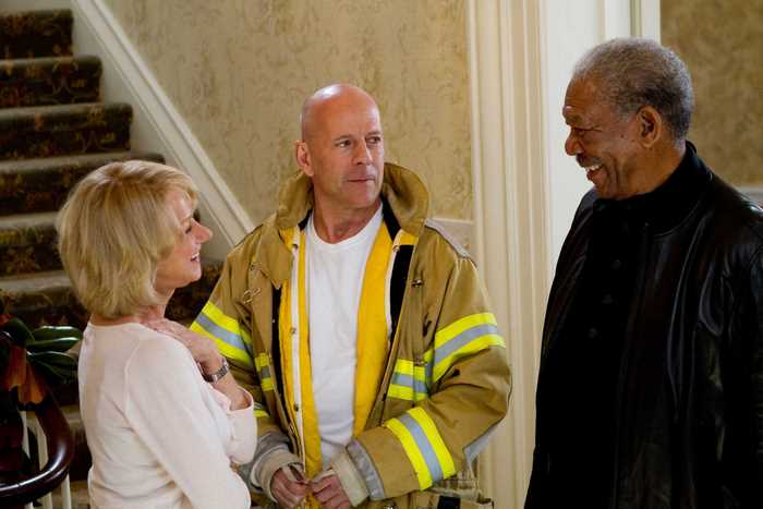 Morgan Freeman, Bruce Willis, and Helen Mirren