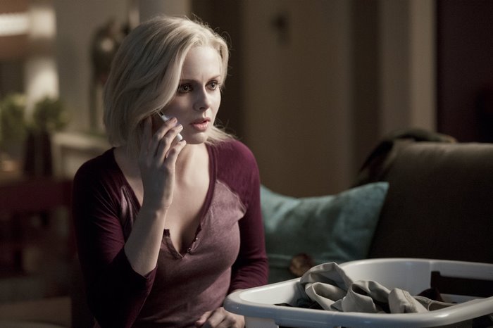 Rose McIver on the phone