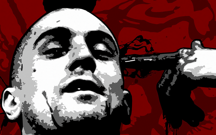 Robert De Niro with a gun to his head