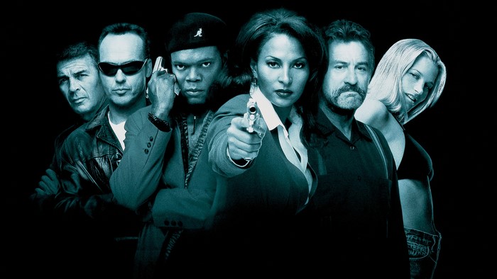 Robert De Niro and cast from Jackie Brown