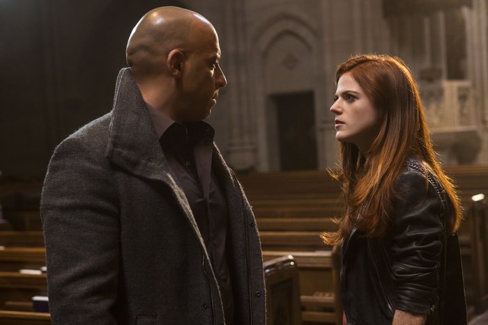 Vin Diesel and Rose Leslie in The Last Witch Hunter