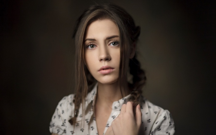 Young woman with braided hair