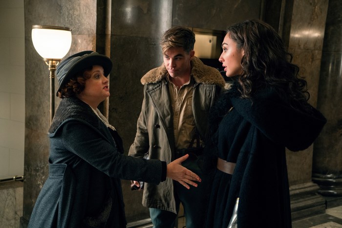 Wonder Woman and Steve Trevor with Etta Candy