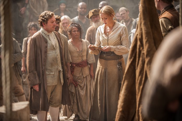 Hannah New in a historical drama scene
