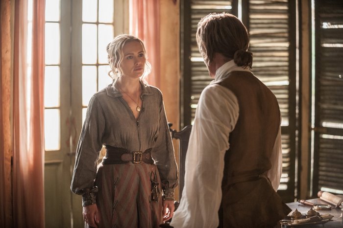 Hannah New in a historical drama scene