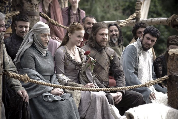 Ned Stark and Sansa Stark from Game of Thrones