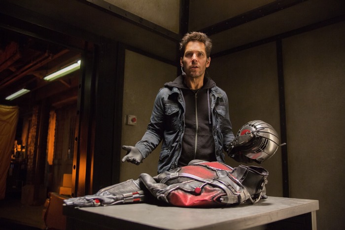 Paul Rudd as Ant-Man with Ant-Man suit