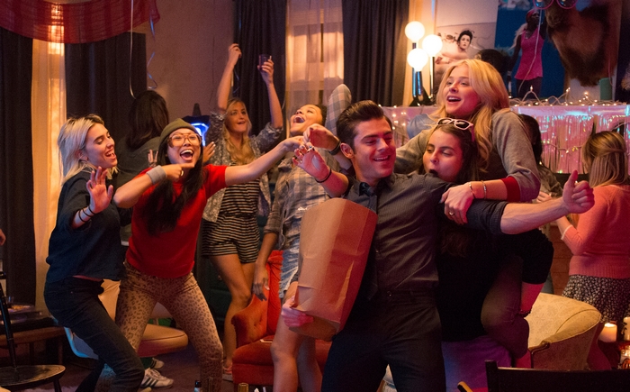 Zac Efron and friends at a party