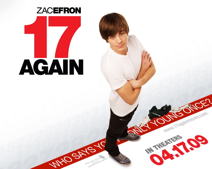 17 Again Zac Efron Movie Poster