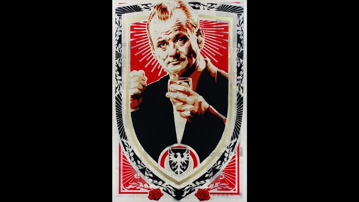 Bill Murray in a stylized portrait