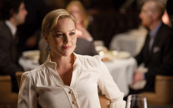 Abbie Cornish in a white blouse