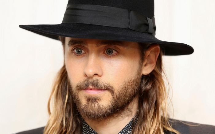 Jared Leto wearing a black hat
