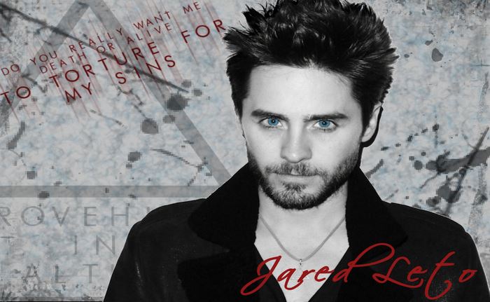 Jared Leto with text overlay