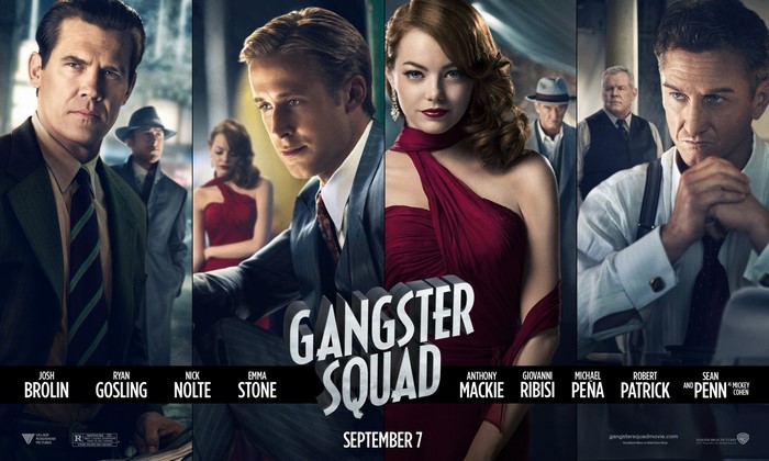 Gangster Squad movie poster with cast