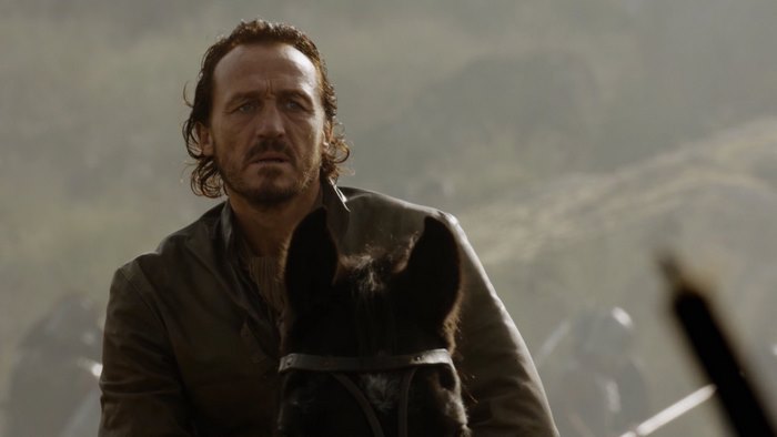Bronn from Game of Thrones on horseback