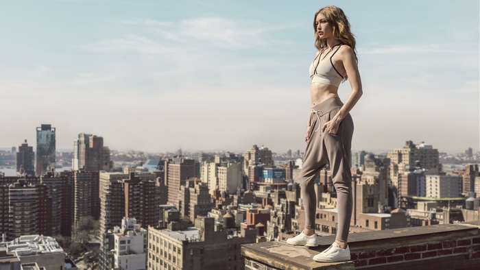 Gigi Hadid on a New York City Rooftop
