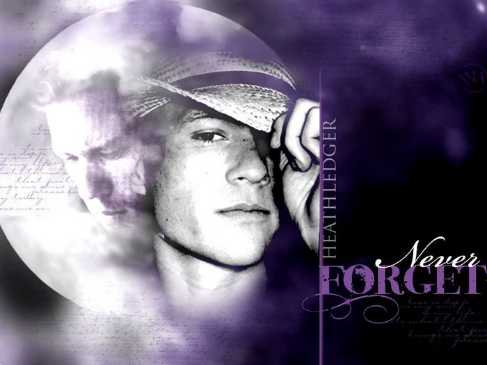 Heath Ledger portrait with text