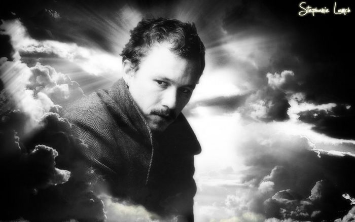 Heath Ledger in clouds