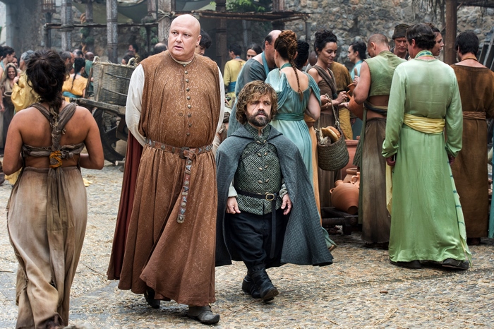Lord Varys and Tyrion Lannister in Meereen