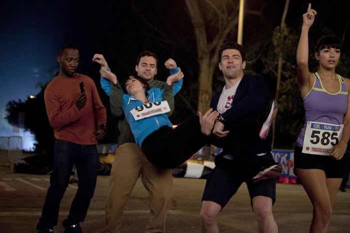 Lamorne Morris and friends at a 10K run