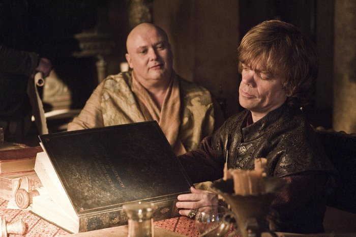 Lord Varys and Tyrion Lannister from Game of Thrones