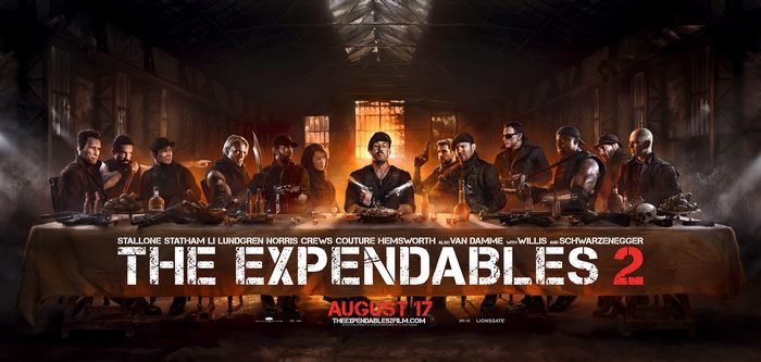 The Expendables 2 movie poster with cast