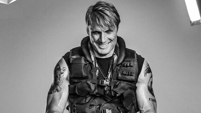 Dolph Lundgren in tactical vest