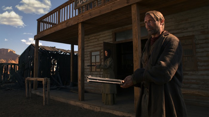 Mads Mikkelsen in a Western setting