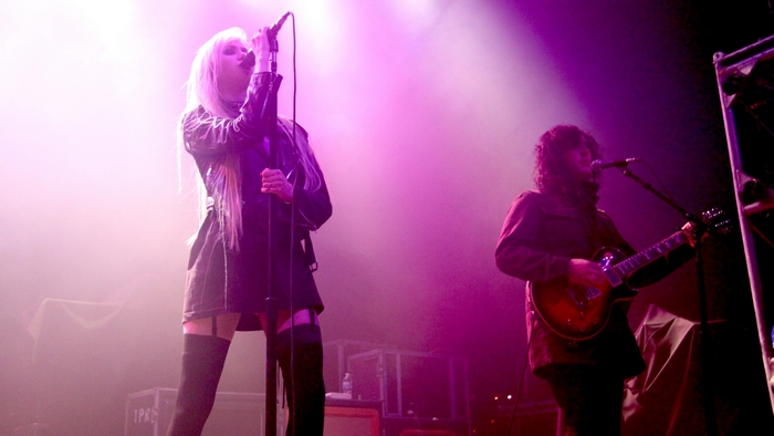 Taylor Momsen performing on stage