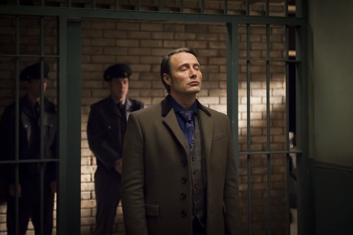 Mads Mikkelsen in a prison setting