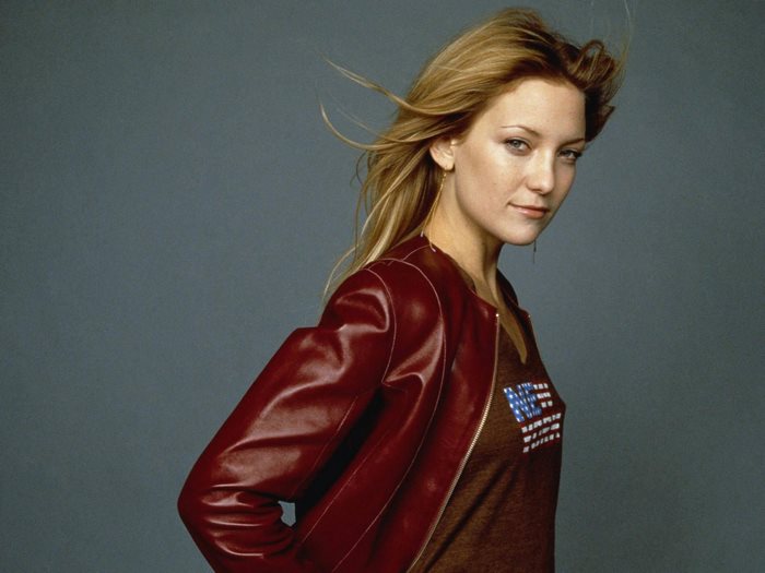 Kate Hudson in a red jacket