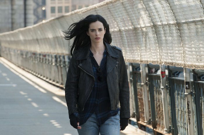 Krysten Ritter on a bridge