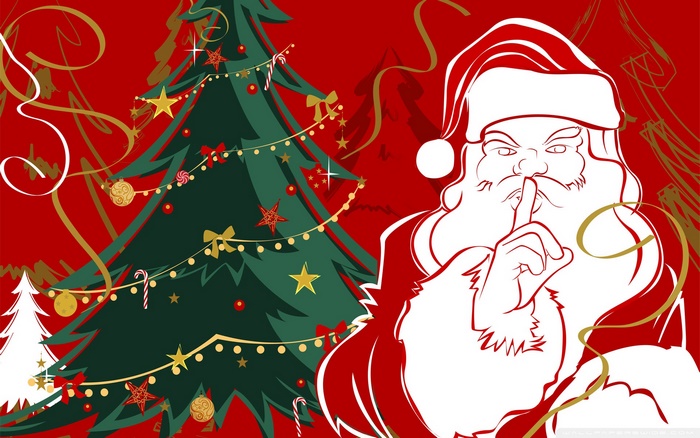 Santa Claus and Christmas Tree