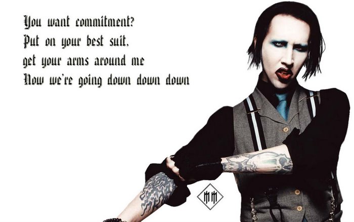 Marilyn Manson with lyrics