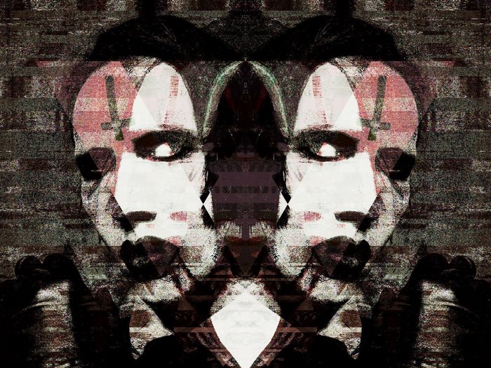 Marilyn Manson Glitch Art Portrait