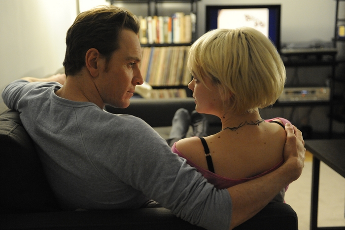 Carey Mulligan and Michael Fassbender on couch