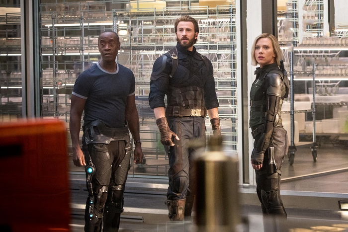 War Machine, Captain America, and Black Widow from Avengers