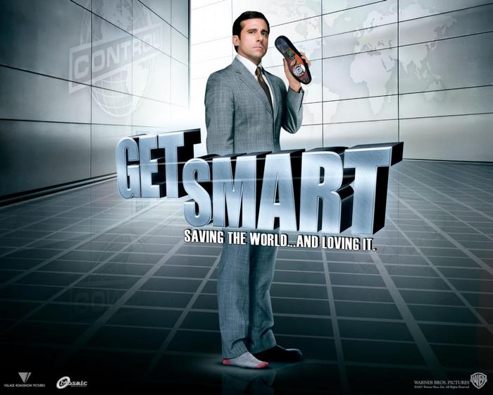 Maxwell Smart from Get Smart holding a shoe phone