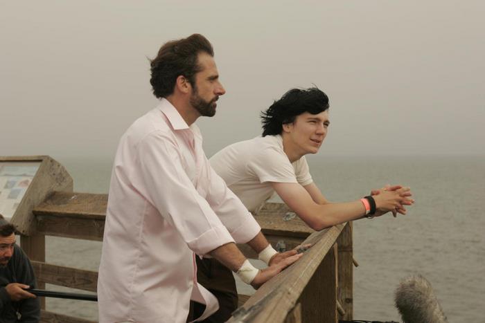 Steve Carell and Paul Dano on a pier