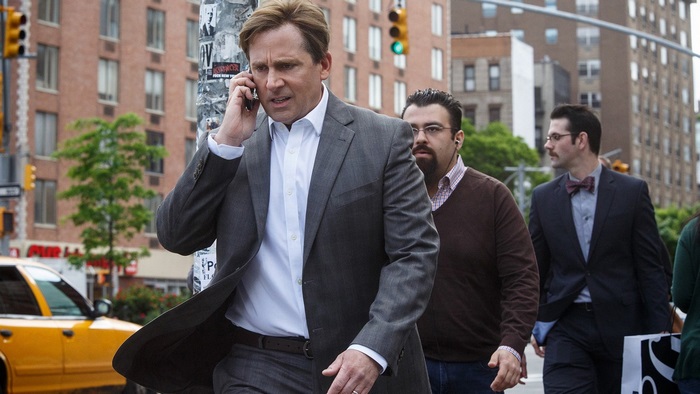 Steve Carell on Phone in New York City