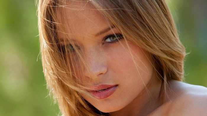 Close-up of a young woman's face
