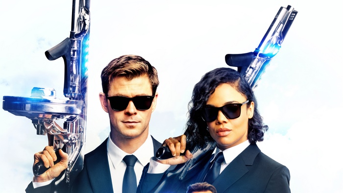 Chris Hemsworth and Tessa Thompson from Men in Black: International
