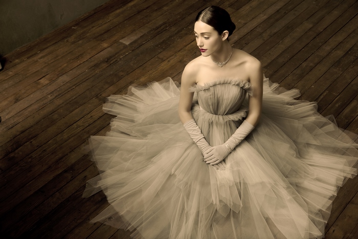 Emmy Rossum in a Tulle Gown