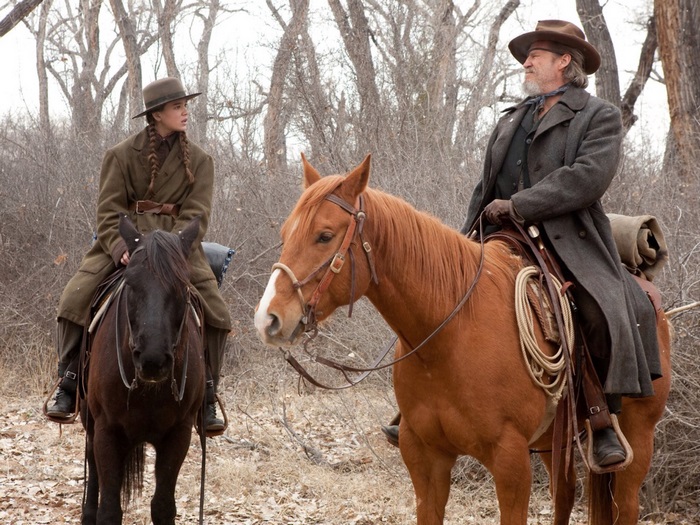 Jeff Bridges and a young woman on horseback