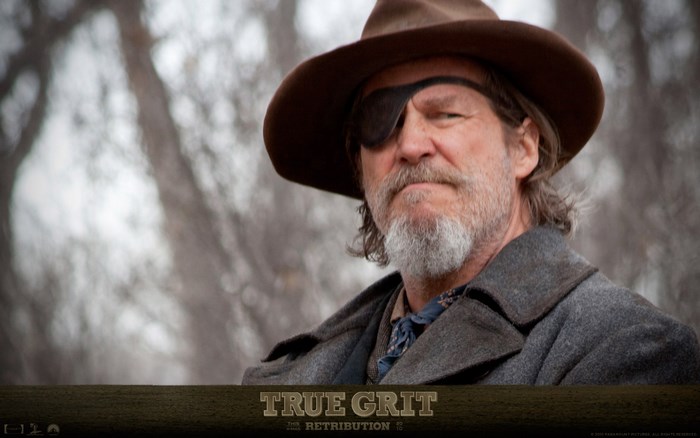 Jeff Bridges as Rooster Cogburn in True Grit