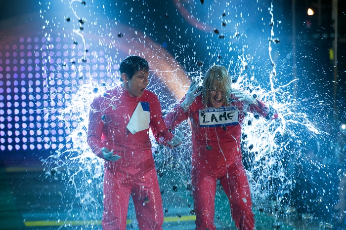 Owen Wilson and Ben Stiller in red suits