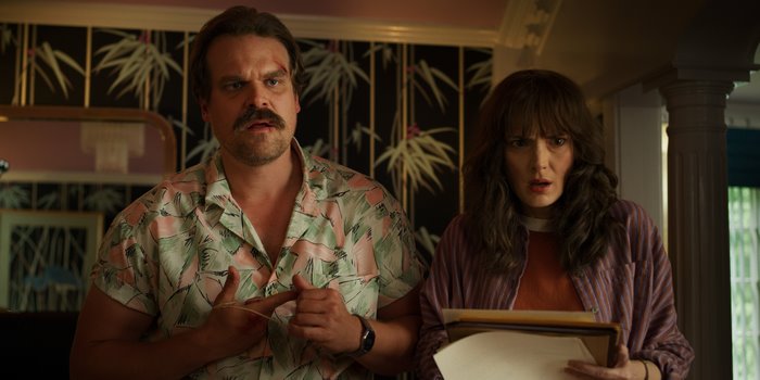 Jim Hopper and Joyce Byers from Stranger Things